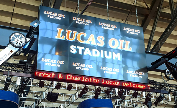 Lucas Oil Stadium display