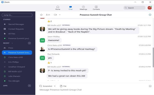 Presence Summit Group Chat | AVIXA