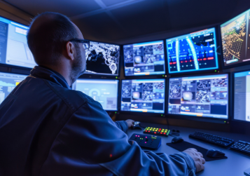 Man working in control room