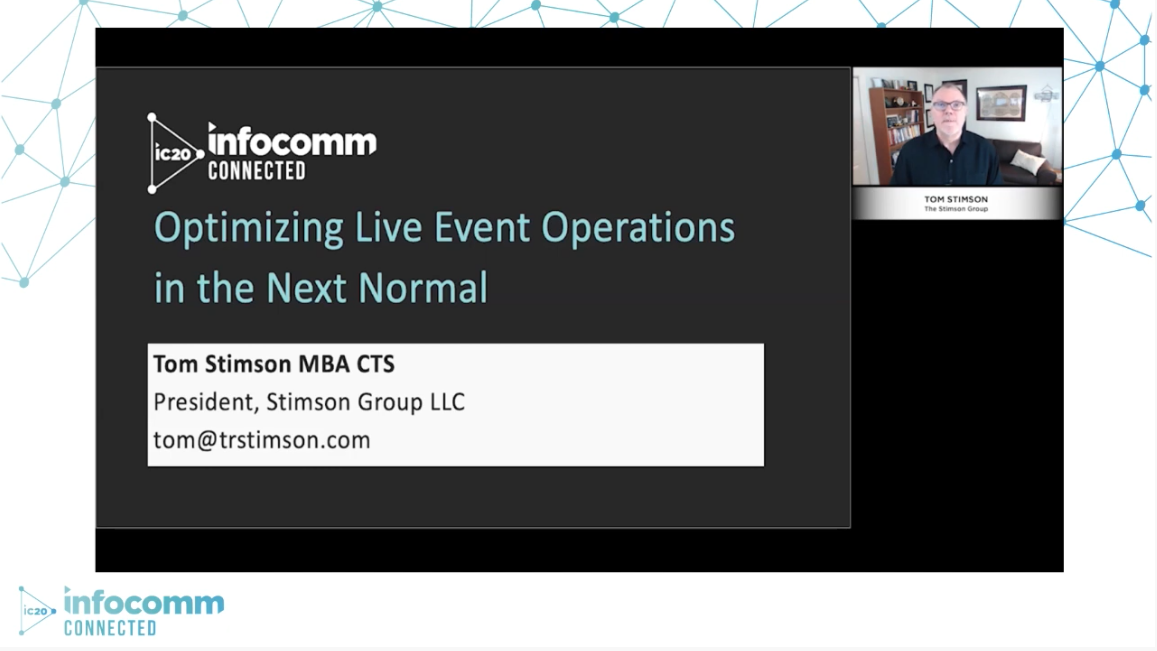 Optimizing Live Event Operations in the Next Normal with Tom Stimson | AVIXA