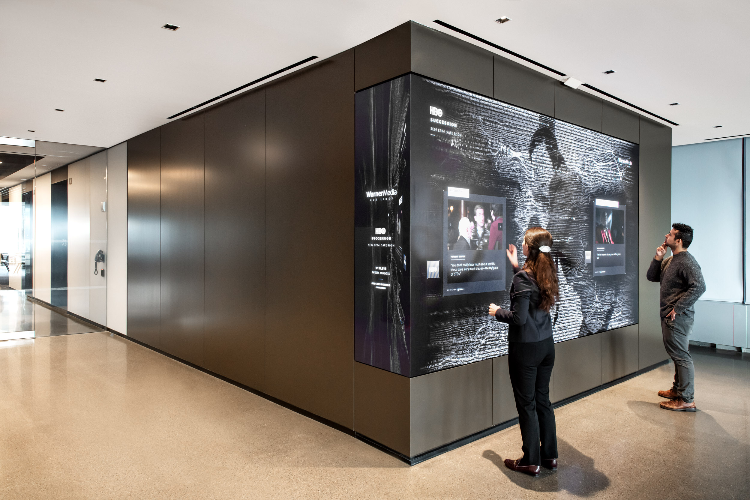 An interactive experience at WarnerMedia's Hudson Yards HQ by ESI Design (Photo credit: Keena Photo) | AVIXA