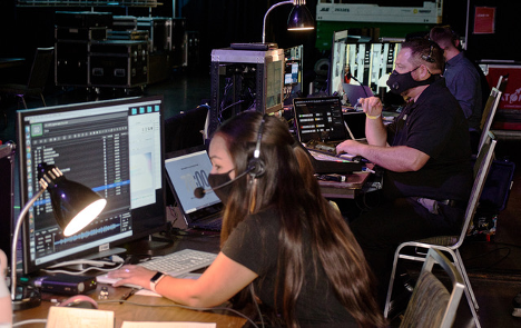 The entire crew ran the show from backstage. Photo courtesy Technisch Creative. | AVIXA The entire crew ran the show from backstage. Photo courtesy Technisch Creative. | AVIXA