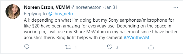Tweet Noreen Esson | AVIXA Tweet Noreen Esson | AVIXA